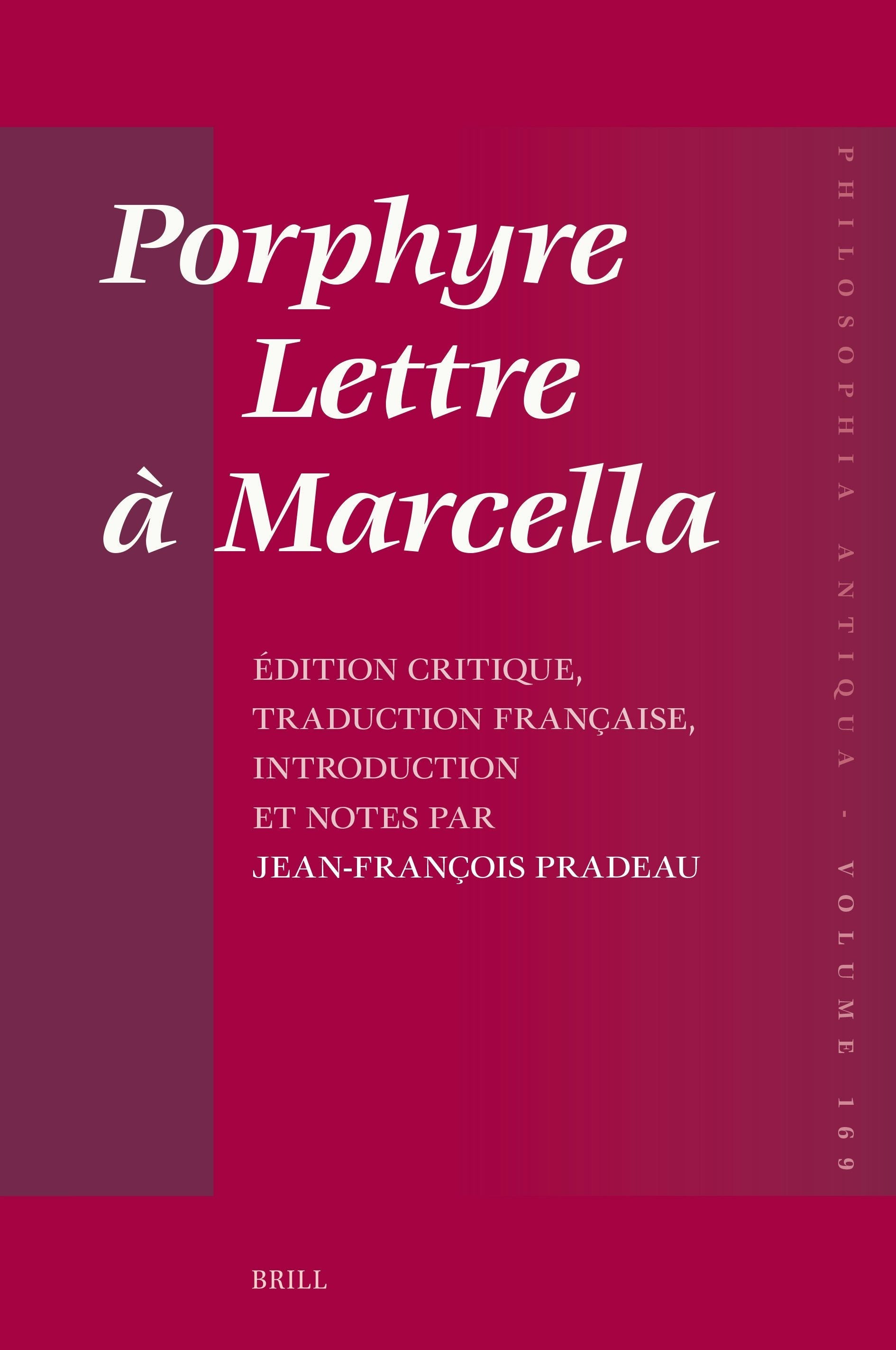 Book cover image for Porphyre – Lettre à Marcella ISBN: 9789004685345